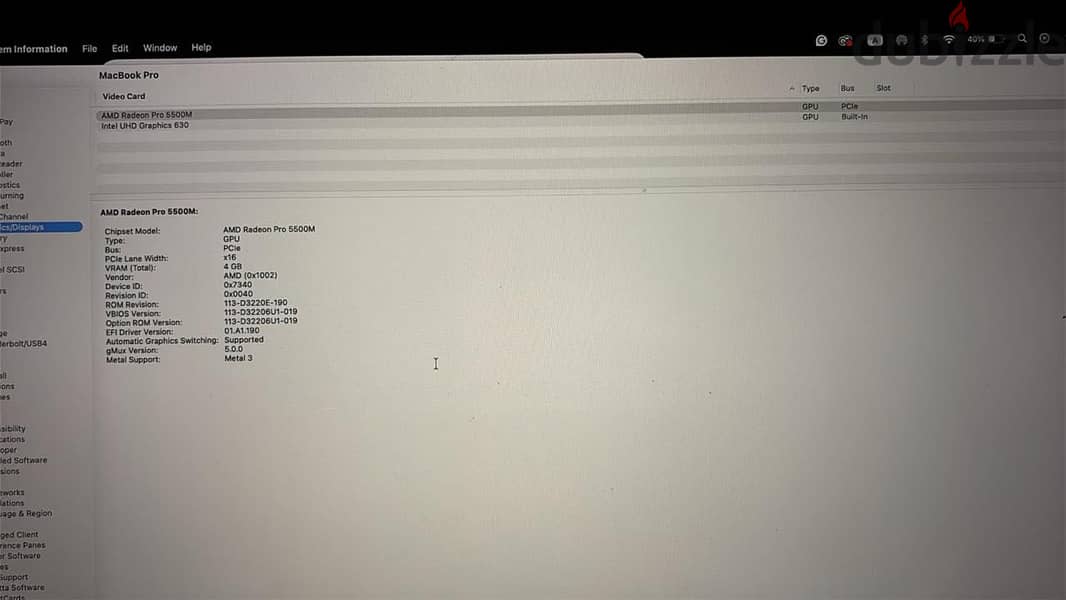 Mac book pro 2019 1