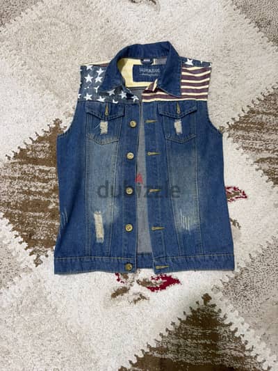 Denim Biker Vest