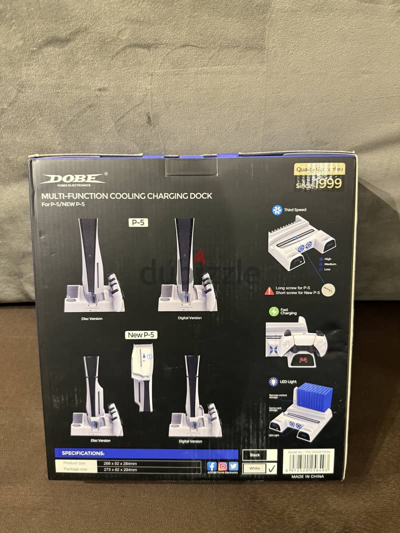 New - Dobe Multi-Function Cooling Charging Dock for PS5 and PS5 Slim 1