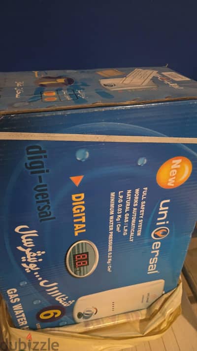 سخان غاز يونيفرسال 6لتر. جديد