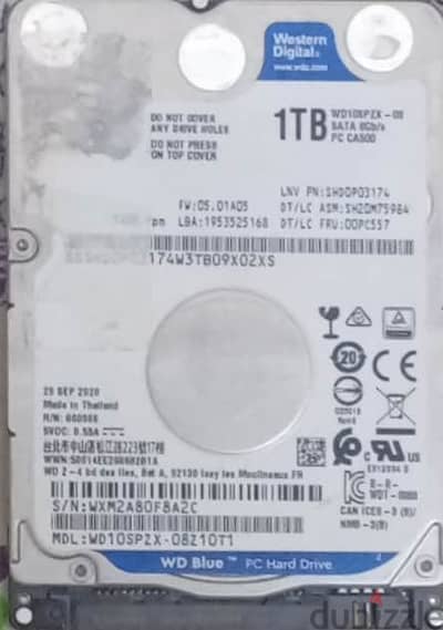 HDD 1TB WD BLUE 2.5