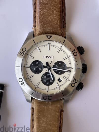 Fossil Chronograph Retro Traveller Mens Watch 45MM
