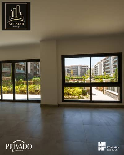 or sale in Madinaty, Privadoy Compound, with the most beautiful and stunning view in the city. Ground floor with garden, exquisite finishes, including