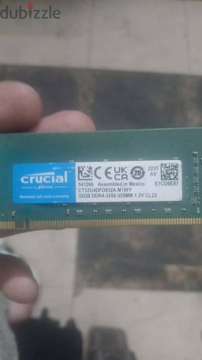 Crucial 32GB DDR4 3200MHz