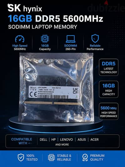 رام ddr5 سرعه ٥٦٠٠