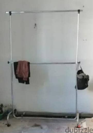 ستاند ملابس  كبير  ستانليس بعجلات