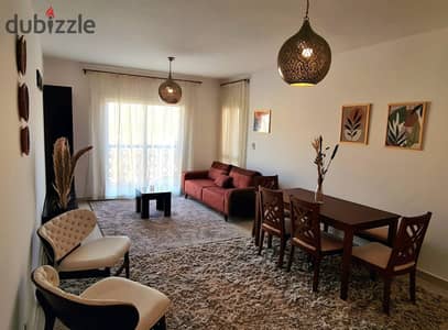 Fully furnished apartment for rent garden view ready to move in great deal typical floor 3 bedrooms in Al Rehab 2 - Phase 7 New Cairo