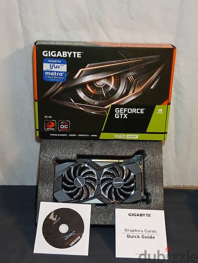 Gtx 1660 super ٦GB Gigabyte 2 Fan - حالة نادرة جداً بكل مشتملاته