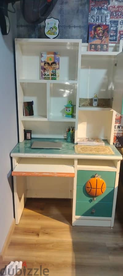 Large wooden desk made of excellent quality wood