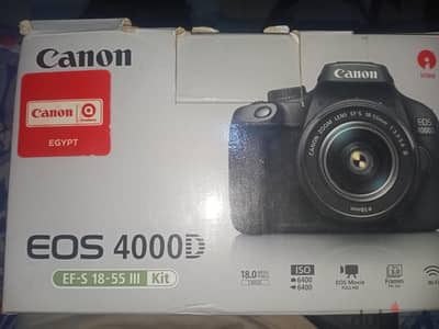 كاميراة canon EOS4000D زيرو ب الكرتونة