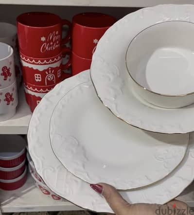 طقم سفرة ١٢ فرد بورسلين