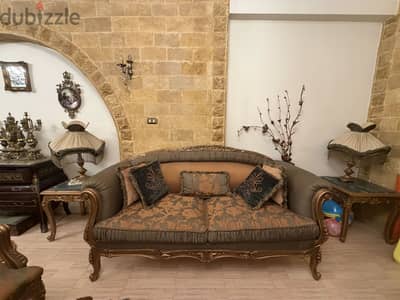 Gadallah Salon Sofa and 4 chairs
