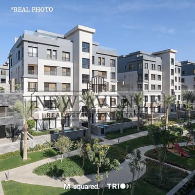Apartment with garden at trio gardens flexi finishing   with D. P and  installments to 2035 delivery within 2 years