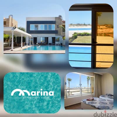 فيلا بمارينا بحمام سباحه اول صف بحيره