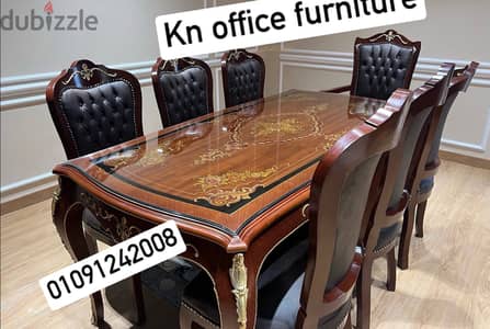 تربيزه اجتماعات كلاسيك وزاري خشب زان احمر مطعم بالنحاس الاصلي