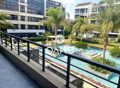 Apartment for sale fully finished with air conditioning in Waterway in Fifth_Settlement In front of the American University