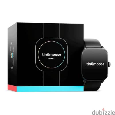 tinymoose tempo Smartwatch with Bluetooth Calling black جديده متبرشمه