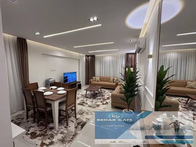 Furnished apartment for rent in Al Rehab 2   Hotel-style furnishings and finishes   Next to the Eastern Market and services   Wide garden view 
