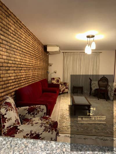 Furnished apartment for rent in El Rehab, 123 sq m, modern furniture, high-end finishes, close to the market. El Rehab City, Cairo.