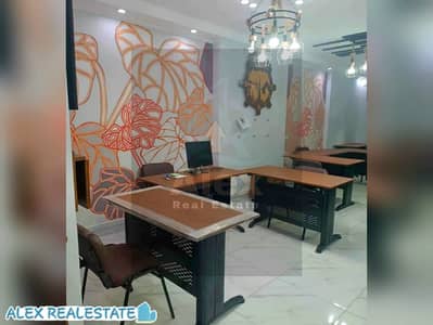 مكتب مفروش للايجار في سموحه شارع النصر