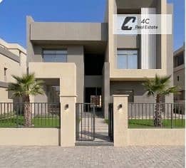 اقل توتال سعر  فيلا توين هاوس 377م 4 غرف  بمقدم و اقساط برايم لوكيشن اوبن فيو علي لاند سكيب في كمبوند سعادة التجمع الاول القاهرة الجديدة Saada