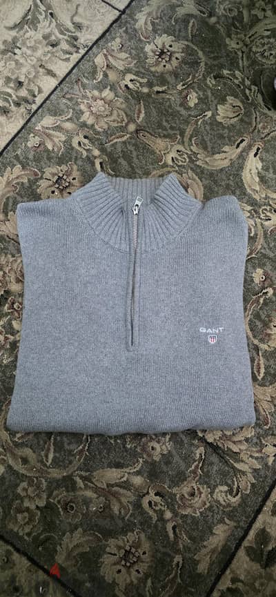 GANT Casual Cotton Half-Zip Sweater Like New Large size  Original
