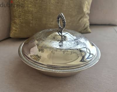 Silver Plate Canadian Casserole Serving Dish w/Lid Morton Parker