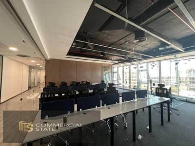 Finished Office at South 90 St. 550m for Rent-New Cairo