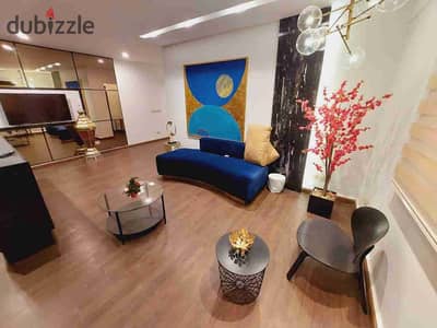 Apartment for rent on a high ground floor with a private terrace in a villa on a main axis in the First Settlement, area 240 square meters