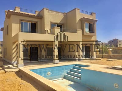Corner Standalone with basement and pool, open landscape view in Palm hills katameya New Cairo PK1 developed by Palm hills Immediate delivery