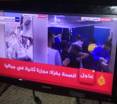شاشه  كمبيوتر فيلبس 22 بوصه بدون عيوب مفيش فصال مفيش اخرها كام
