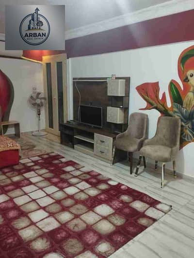 For rent, a fully furnished, air-conditioned apartment in Zahra Al-Maadi, the Italian neighborhood next to Carrefour, in a distinctive and quiet location, next to services and main roads.