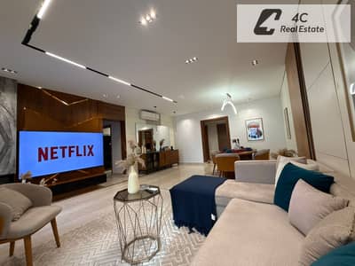 لسرعه البيع شقه 168م تشطيب الترا سوبر لوكس بالفرش ريسيل فوري-ميفيدا-The Boulevard بتقسيمه مميزه جاهزه للمعاينه والاستلام