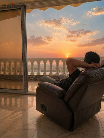 For rent, an apartment in Port Fouad for those with refined taste and luxury. The best compound in Port Fouad, with an area of 200 square meters, very high-end finishing in a secure place with a peak luxury view on the sixth floor.