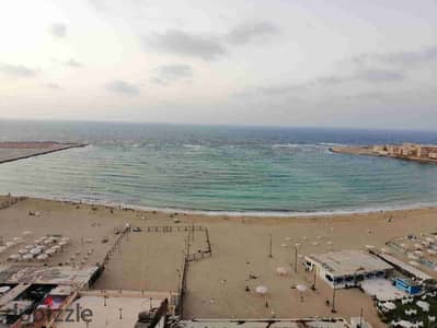 شقة ١٥٠م للبيع بسبورتنج ٤ غرف وريسبشن بحر مباشر دور ١