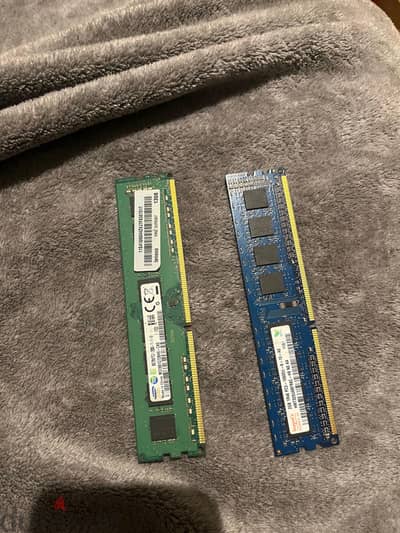 راما 8 جيجا + راما 2 جيجا ddr3 استعمال خفيف جدا