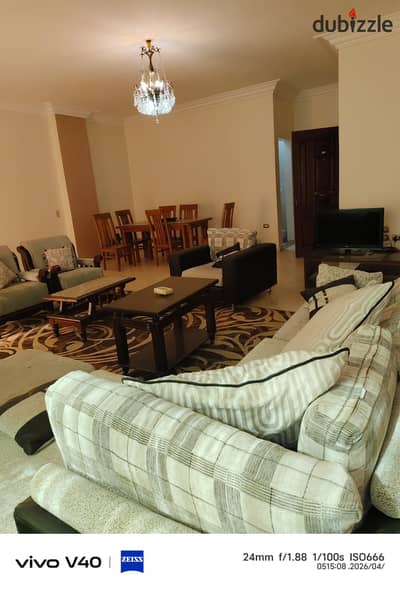 Furnished apartment for rent in the Fifth Settlement, First Neighborhood, First Floor