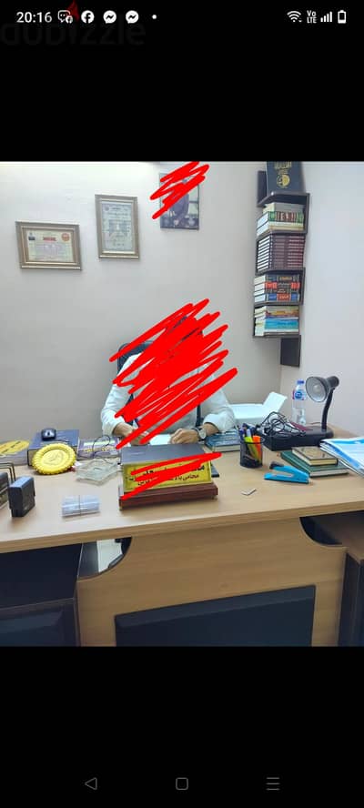 مكتب ١٦٠م لم يستخدم ومعه كرسى المكتب ومعه سايد