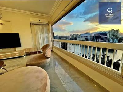 With a net profit of 2 million Egyptian pounds, hotel apartments directly on the Nile with hotel services, ready for immediate occupancy.