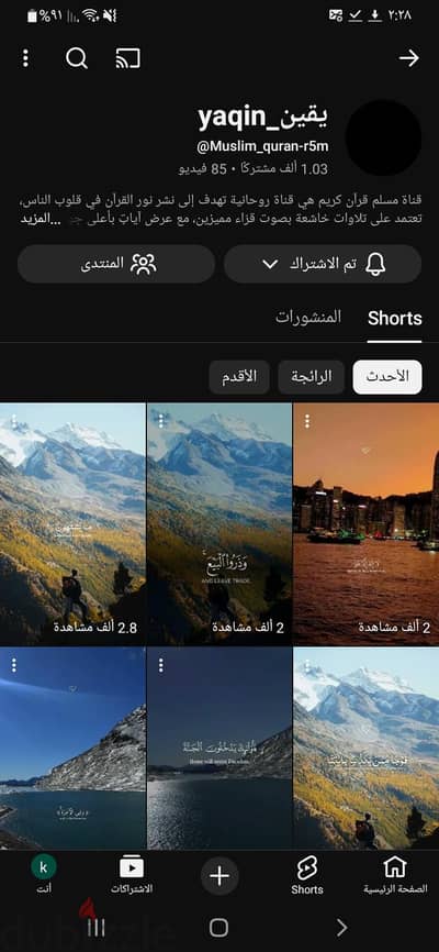قناة  يوتيوب