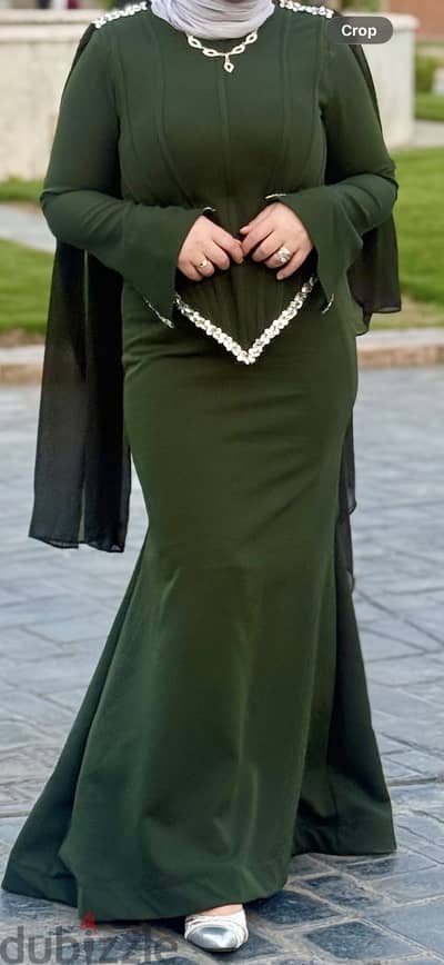 Green soirée dress