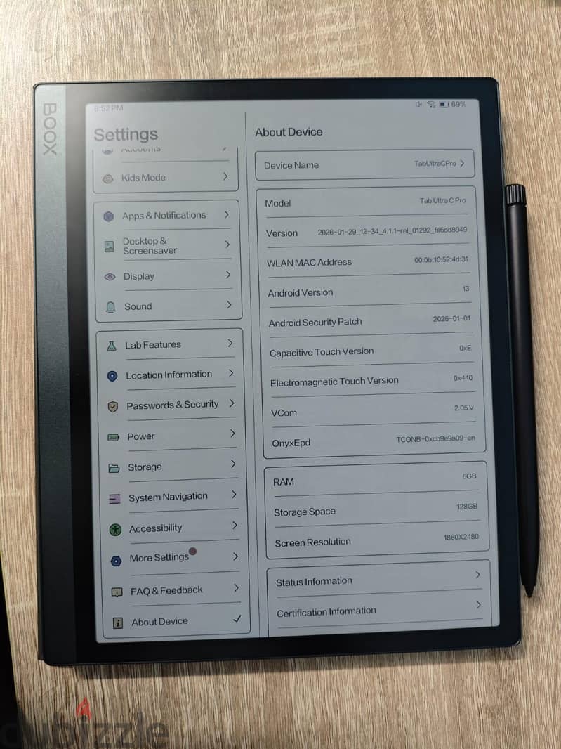 boox tap ultra c pro 8
