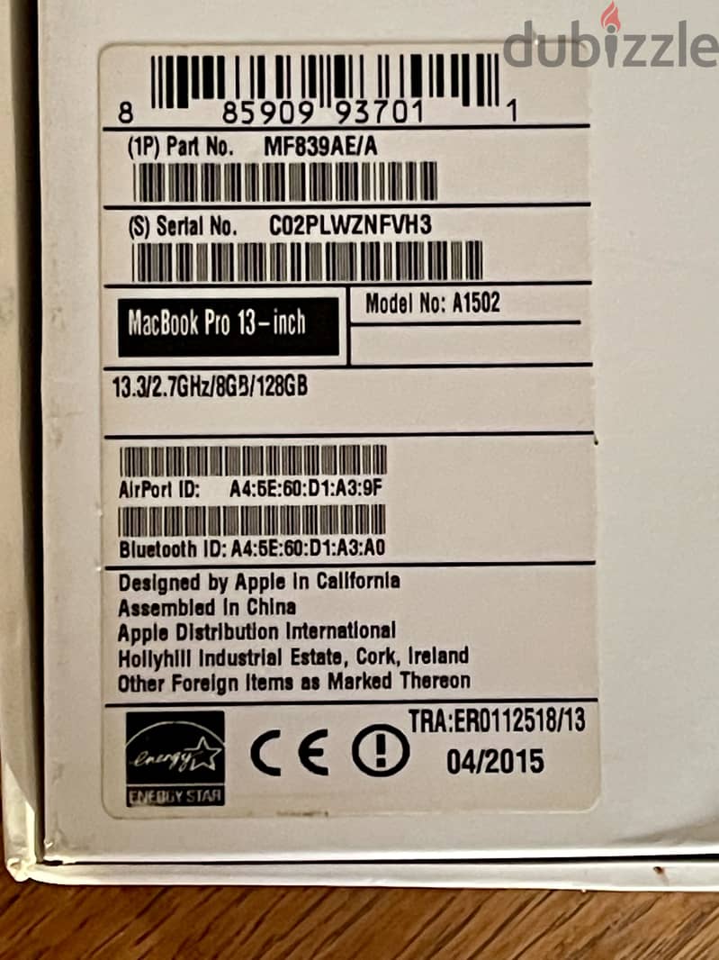 Macbook Pro Early 2015 12