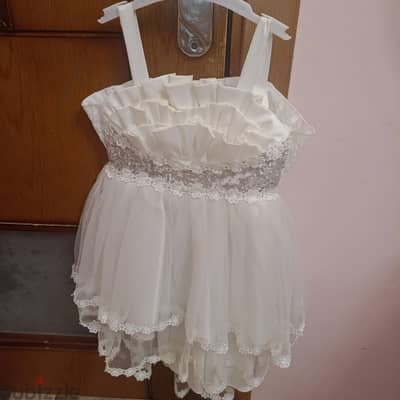 فستان ابيض  اطفال