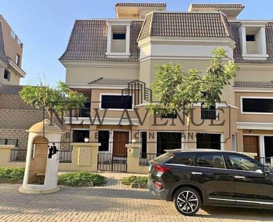 اكبر اس ڤيلا كورنر جاهزه الاستلام 295متر ارضي و اول و رووف  5غرف نوم و ليڤينج Sarai Compound New Cairo