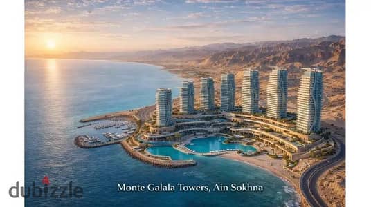 فرصه استثمار ابراج السخنه بأطلاله علي البحر الاحمر مباشرا استديو للبيع متشطب بالكامل أبراج سكنية فبسعر مش هيتكرر