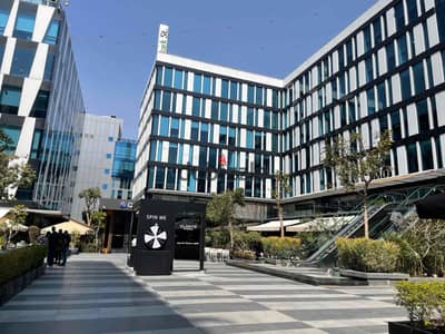 410 متر مكتب ادارى كورنر للايجار في بارك ستريت - الشيخ زايد كامل التشطيب بالتكيفات Office For Rent in Park. st - elsheikh zayed city