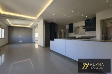 Semi furnished penthouse duplex for rent in South Investors New Cairo 250 sqm plus 100 sqm private roof 3 bedrooms master room fully ACs near AUC and