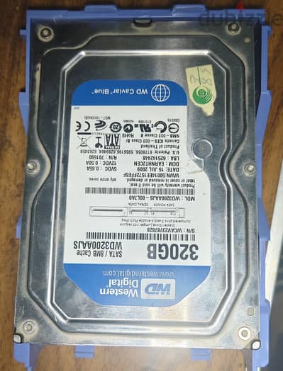 hdd 320 western digital blue 100% هارد ٣٢٠