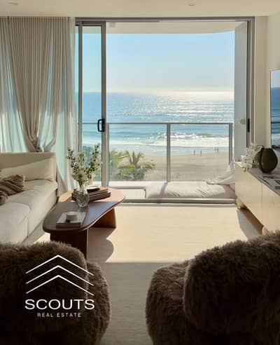 Chalet for sale with a distinctive and wonderful view of the sea and lagoons, ready for viewing in Marina 8 next to Mazarin, Alamein City in the North